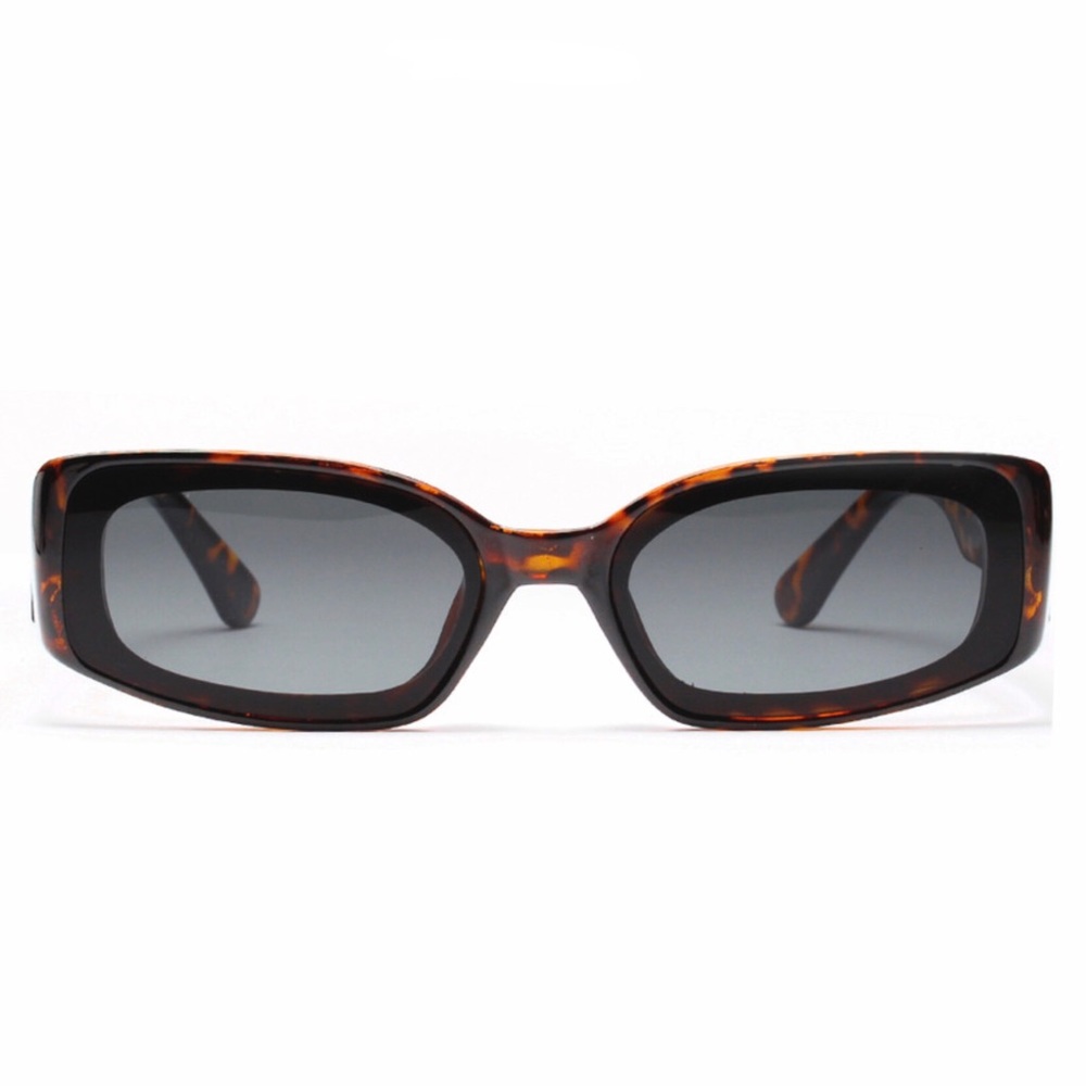Vintage rectangle slim cat eye sunglasses tortoise - Picture 7 of 8